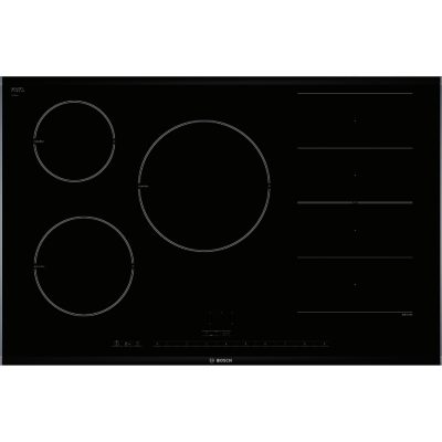 Bosch Logixx PIP875N17E 80cm Flex Induction Hob in Black with Steel Trim